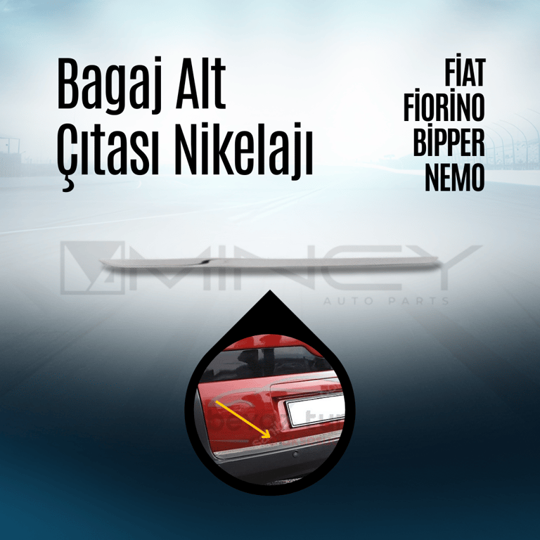 Fıat Bagaj Alt Çıtası Nikelajı Fiorino-Bipper-Nemo