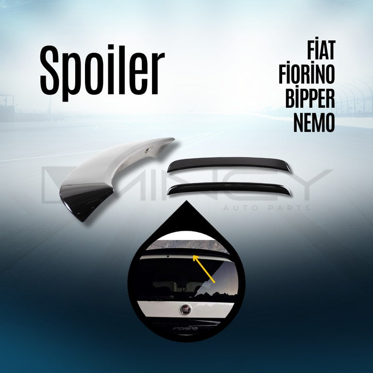 Mincy Bagaj Üstü Spoiler – Gümüş Gri / Siyah / Piano Black / Beyaz – Fiat Fiorino, Peugeot Bipper, Citroën Nemo