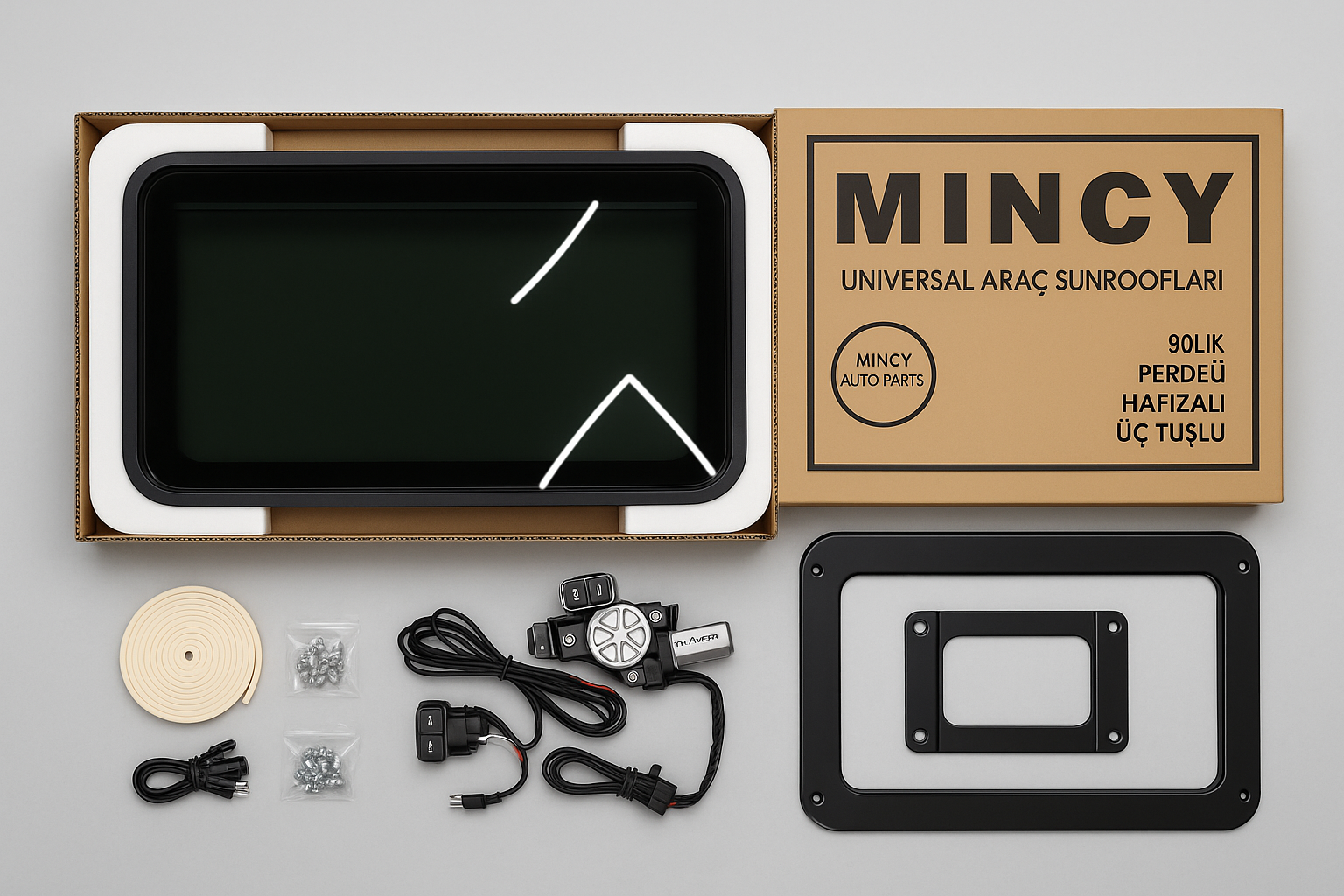 Mincy 90lık Perdeli Hafızalı Sunroof